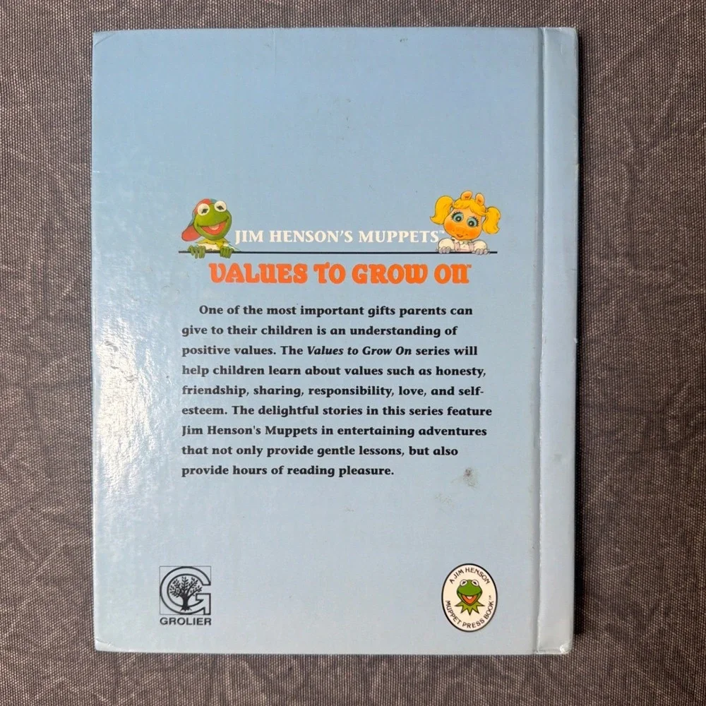 Grolier Muppet Kids Values to Grow On Hardcover Book Lot of 6 Jim Henson 1992